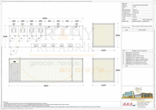 ORAY-W408 WC Duş Konteyner